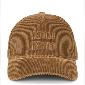 Miumiu embossed logo velvet baseball cap new/never worn (bought 2 by accident)
